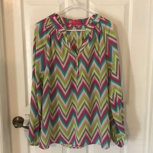 EUC Macbeth Chevron Top